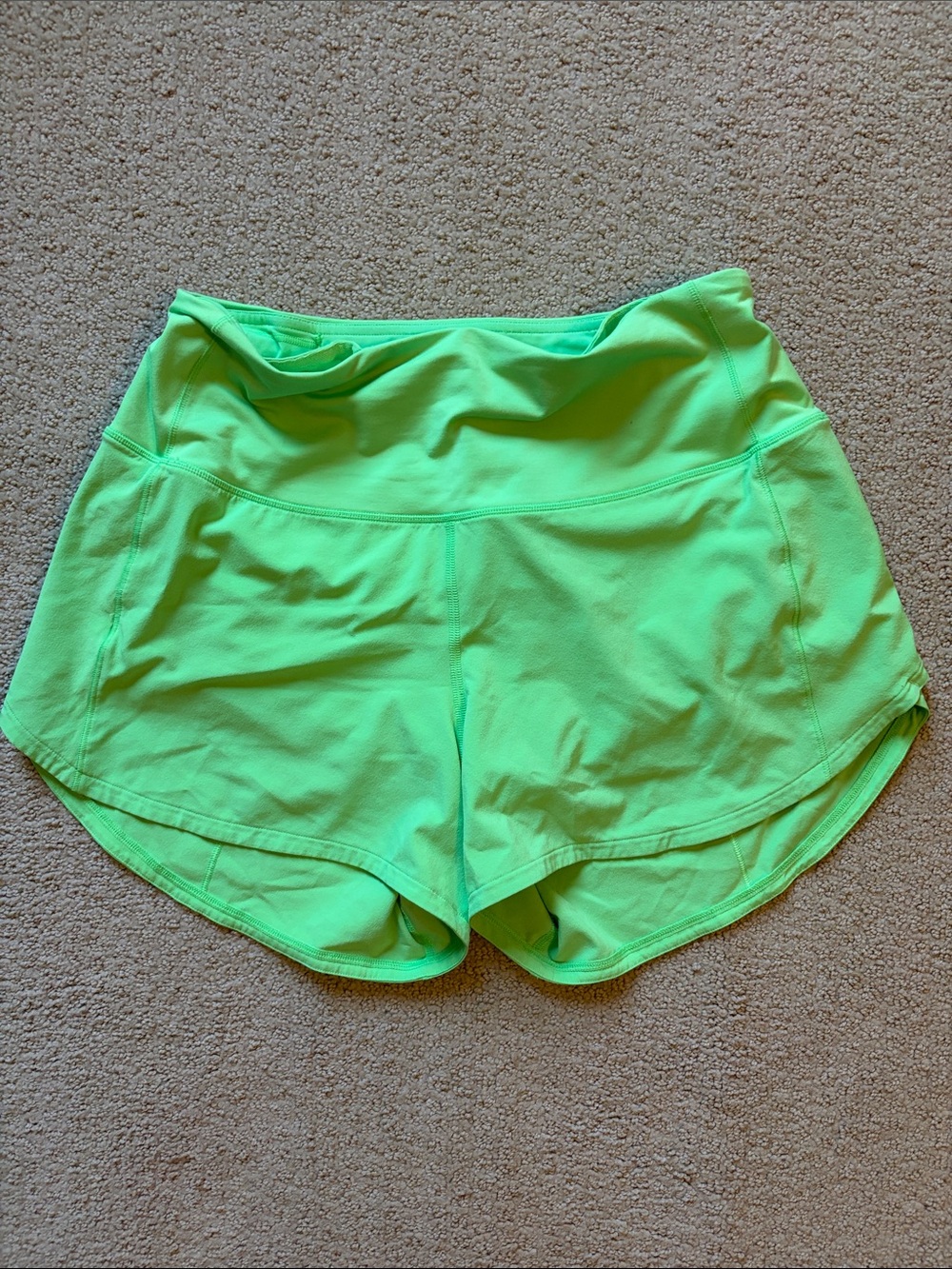 Lululemon Women's Neon Green Athletic Shorts